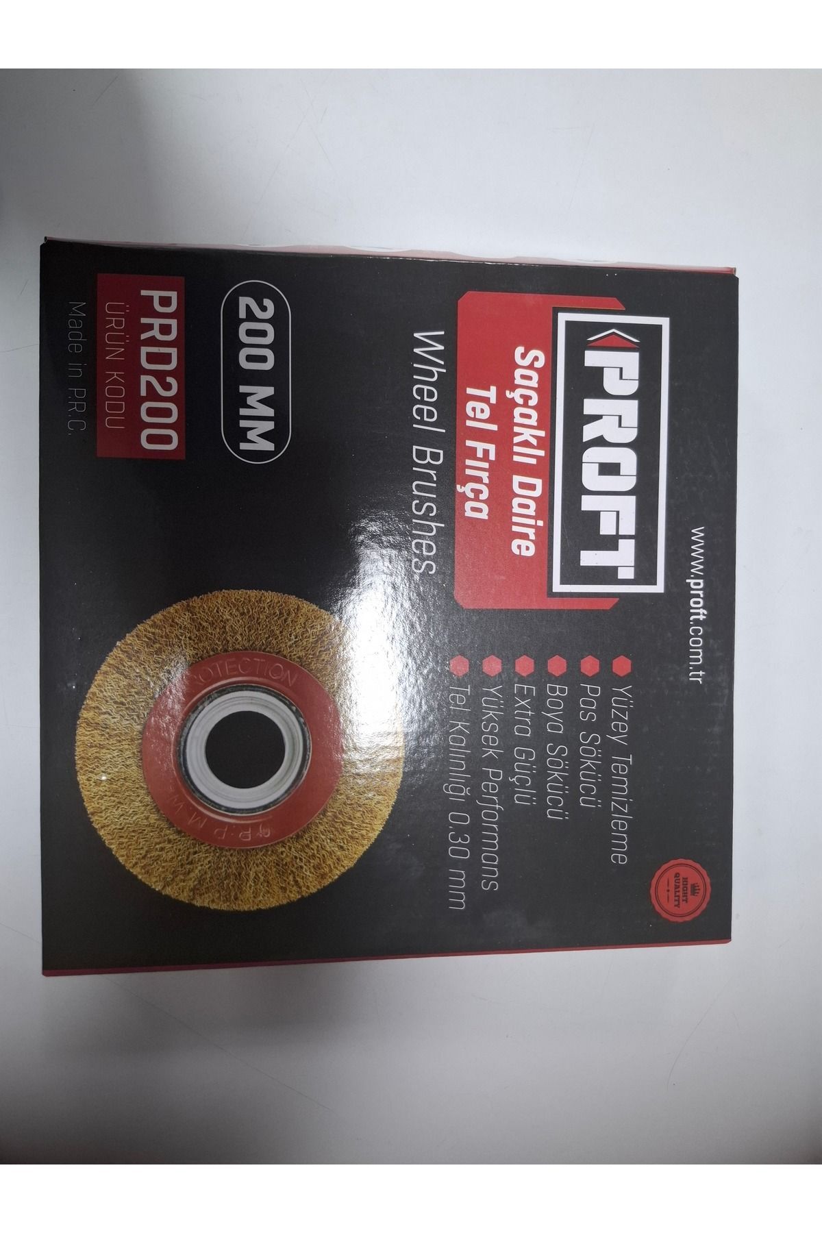 SAÇAKLI DAİRE TEL FIRÇA 200 MM