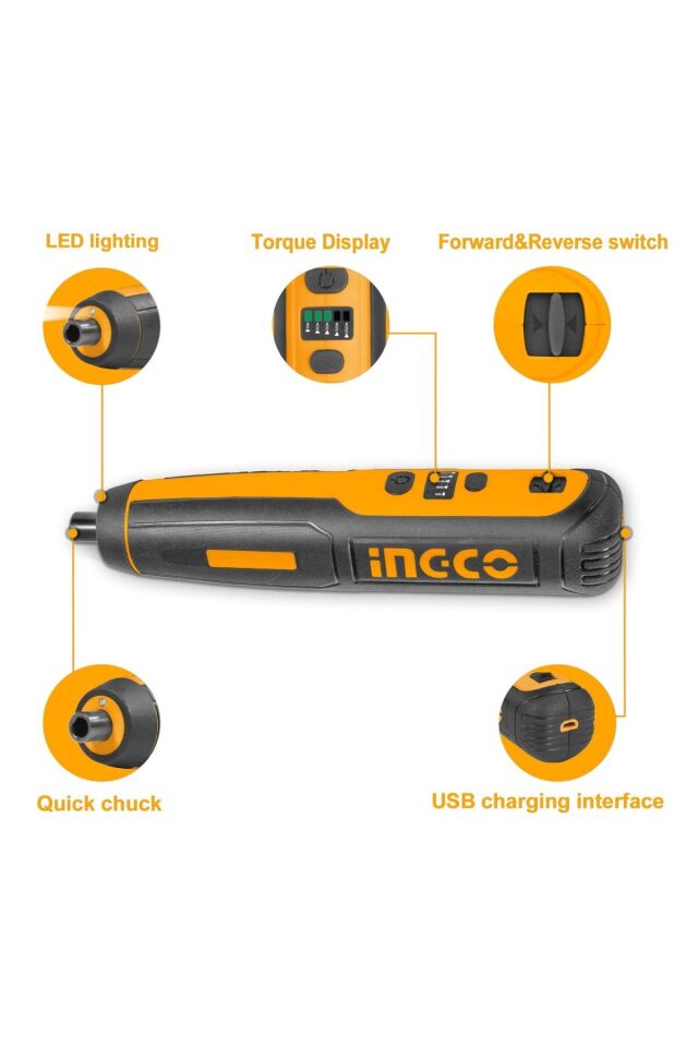 ingco csdlı0403 li-ion akülü vidalama 1/4 4v