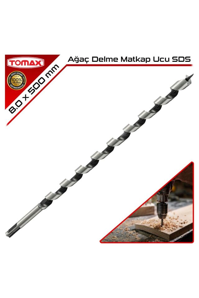 Ağaç Delme Matkap Ucu Uzun SDS | 8.0 x 500 mm