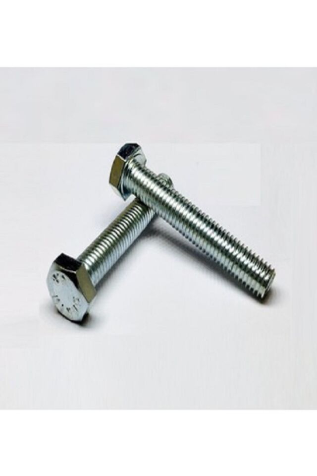 M10X35mm Anahtar baş metrik civata - beyaz - dın933 - 20 adet