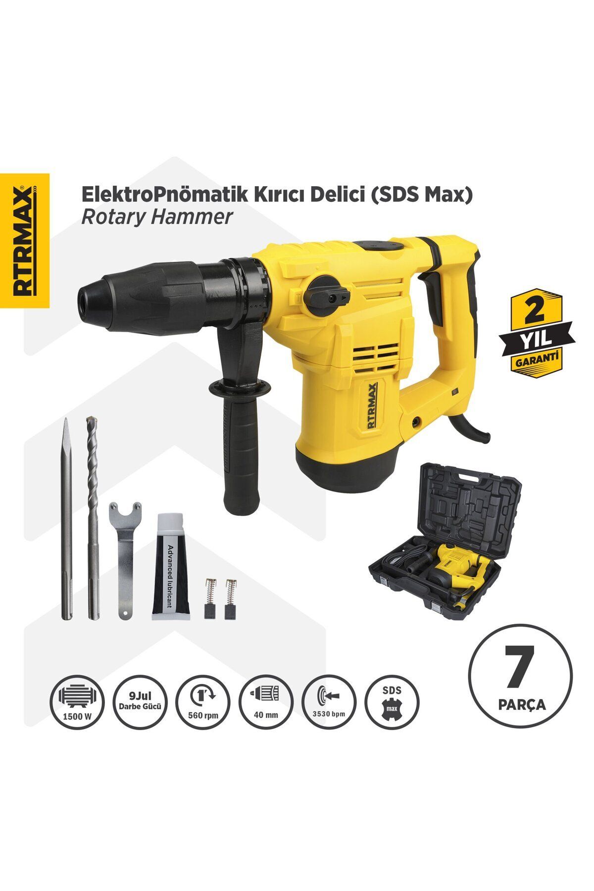 Eleketropnömatik sds max kırıcı ve delici 1500 w