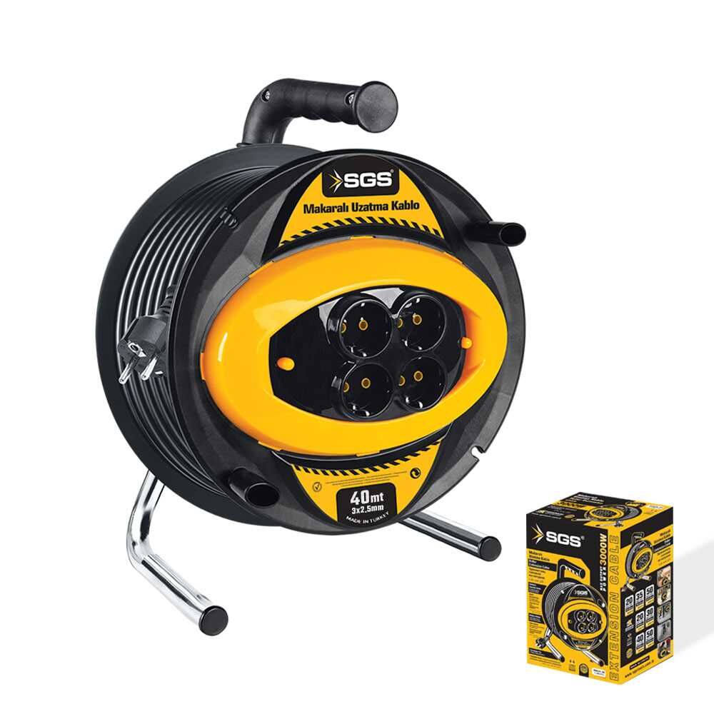 Makaralı uzatma kablosu 2,5*40mt