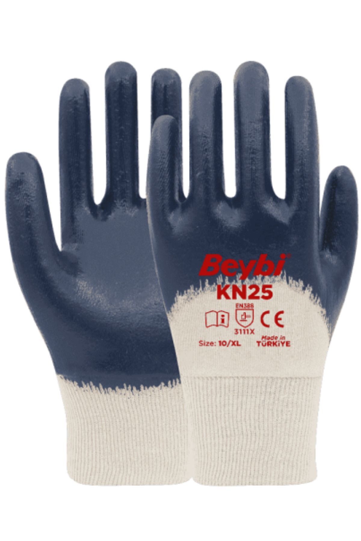 Nitril Pamuk KN25 Lacivert No:9 (2 Çift)