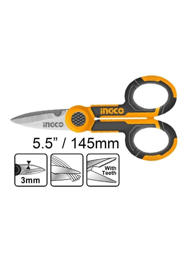 İngco HES02855 Elektirikçi Makası 145 mm