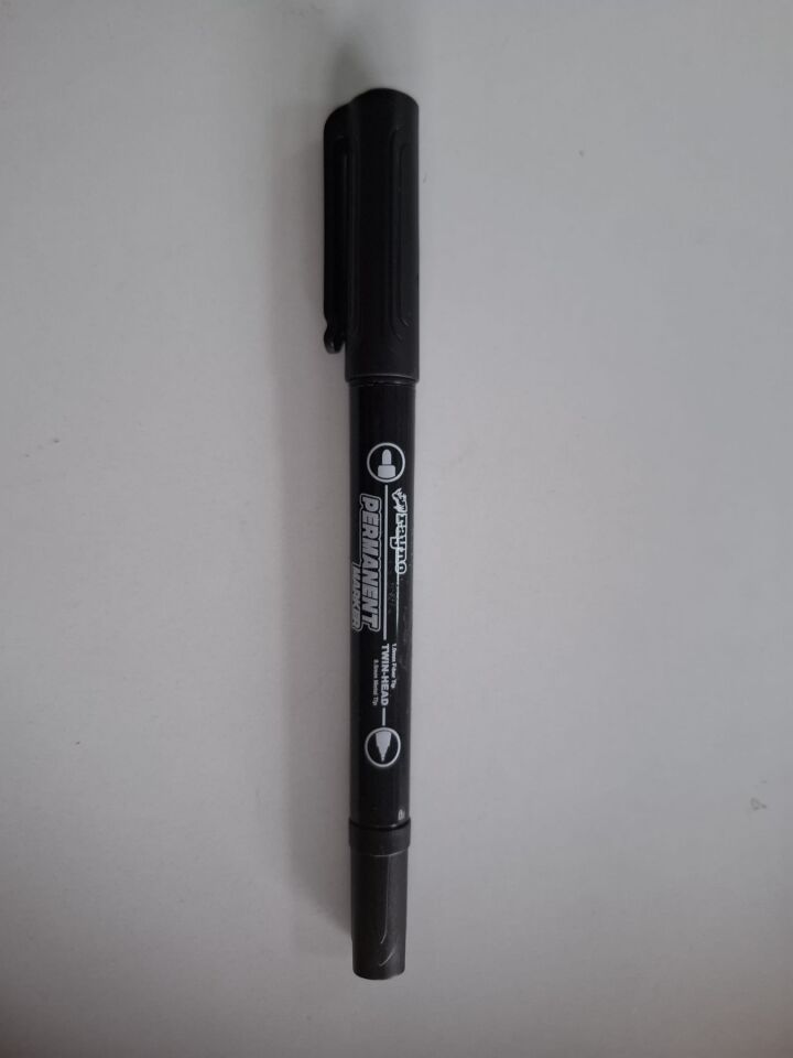 Permanent marker koli kalemi iki uçlu(siyah)