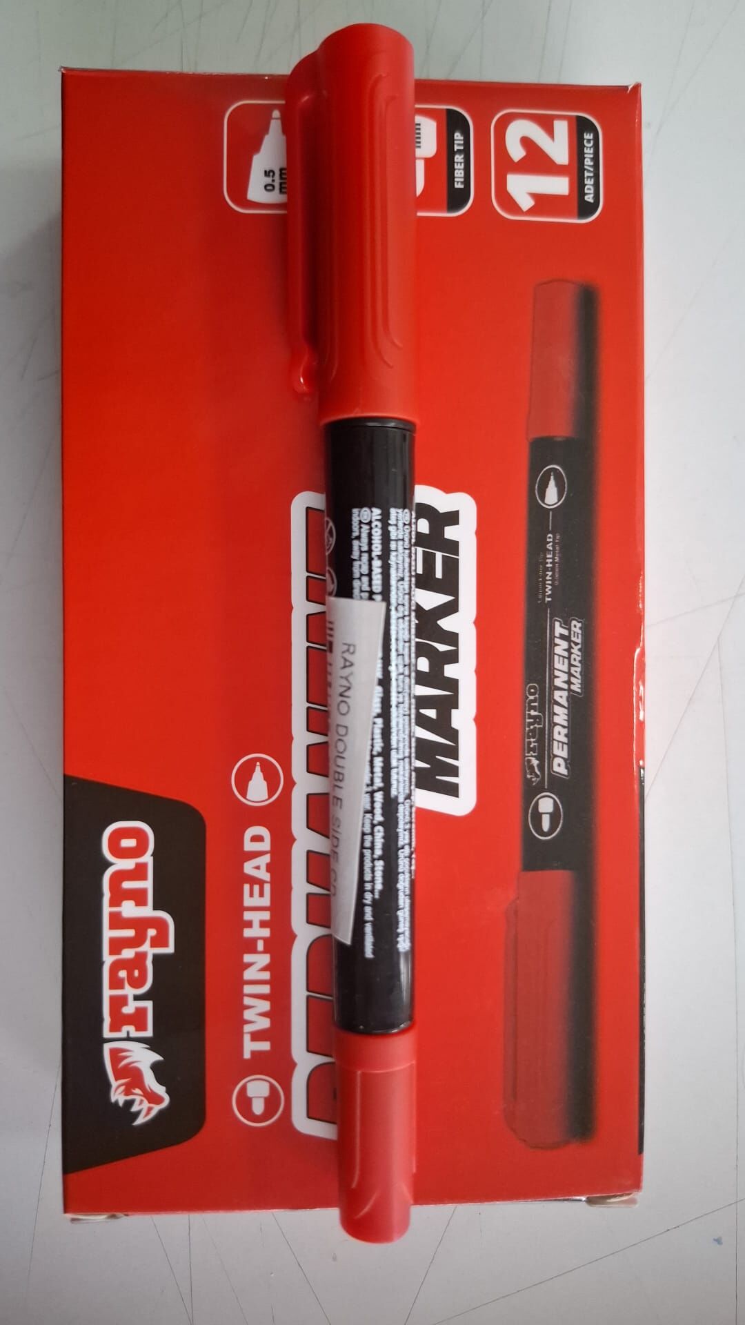 Permanent marker koli kalemi iki uçlu(kırmızı)