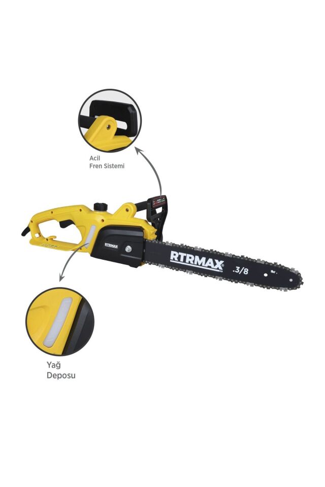 Rtm9030 Elektrikli Ağaç Kesme Motoru 1600 W 40 Cm Pala