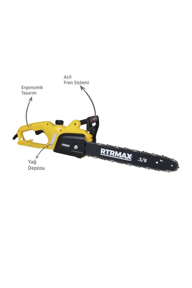 Rtm9030 Elektrikli Ağaç Kesme Motoru 1600 W 40 Cm Pala
