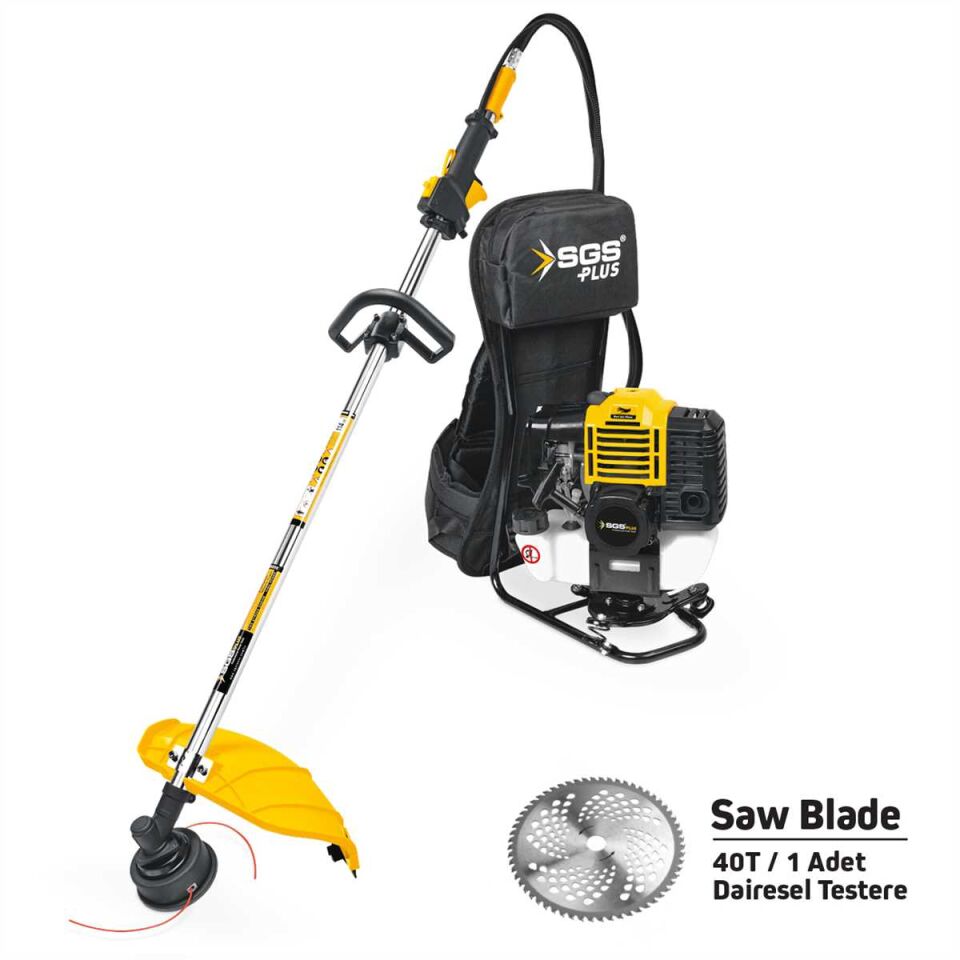 Sgs 5362 Profesyonel Benzinli Motorlu Sırt Tırpanı Makinesi 52cc
