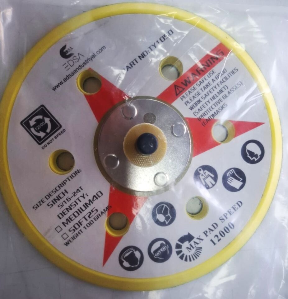 Velcro Zımpata Tabanı 150 MM M14 Sarı