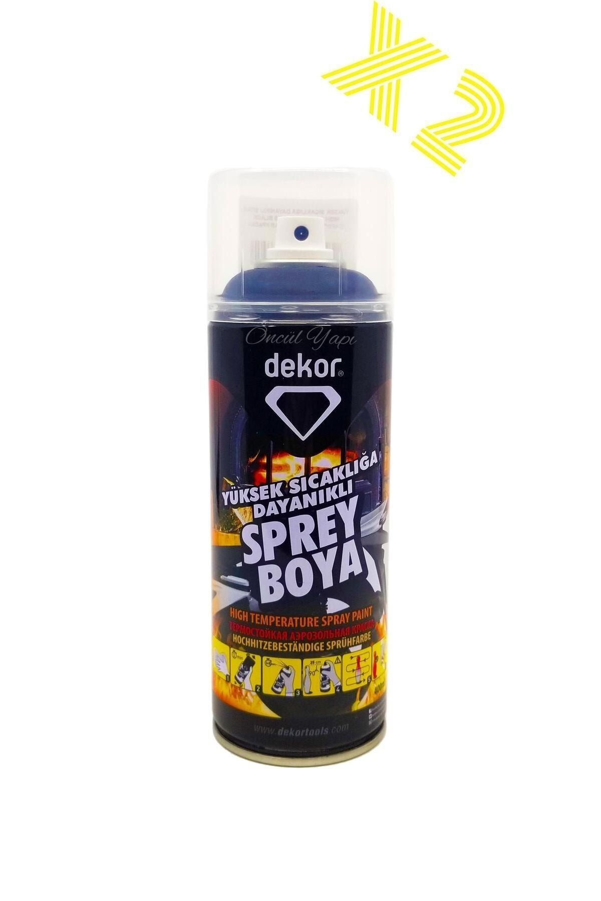YÜKSEK SICAKLIĞA DAYANIKLI SPREY BOYA 400ML  SİYAH