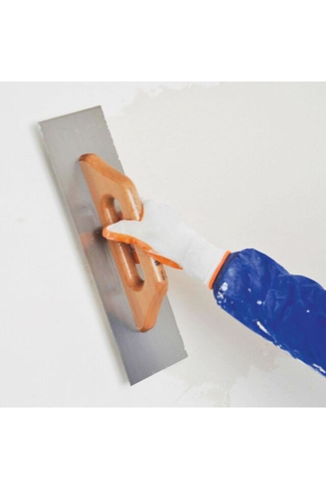 Dekor Ahşap Saplı Alçı Malası 30 Cm Paslanmaz Çelik 096