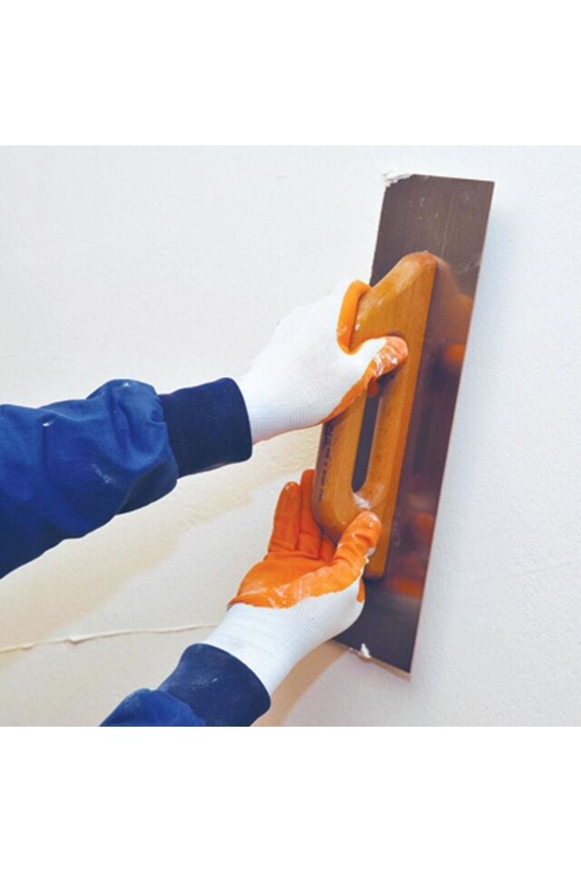 Dekor Ahşap Saplı Alçı Malası 30 Cm Paslanmaz Çelik 096