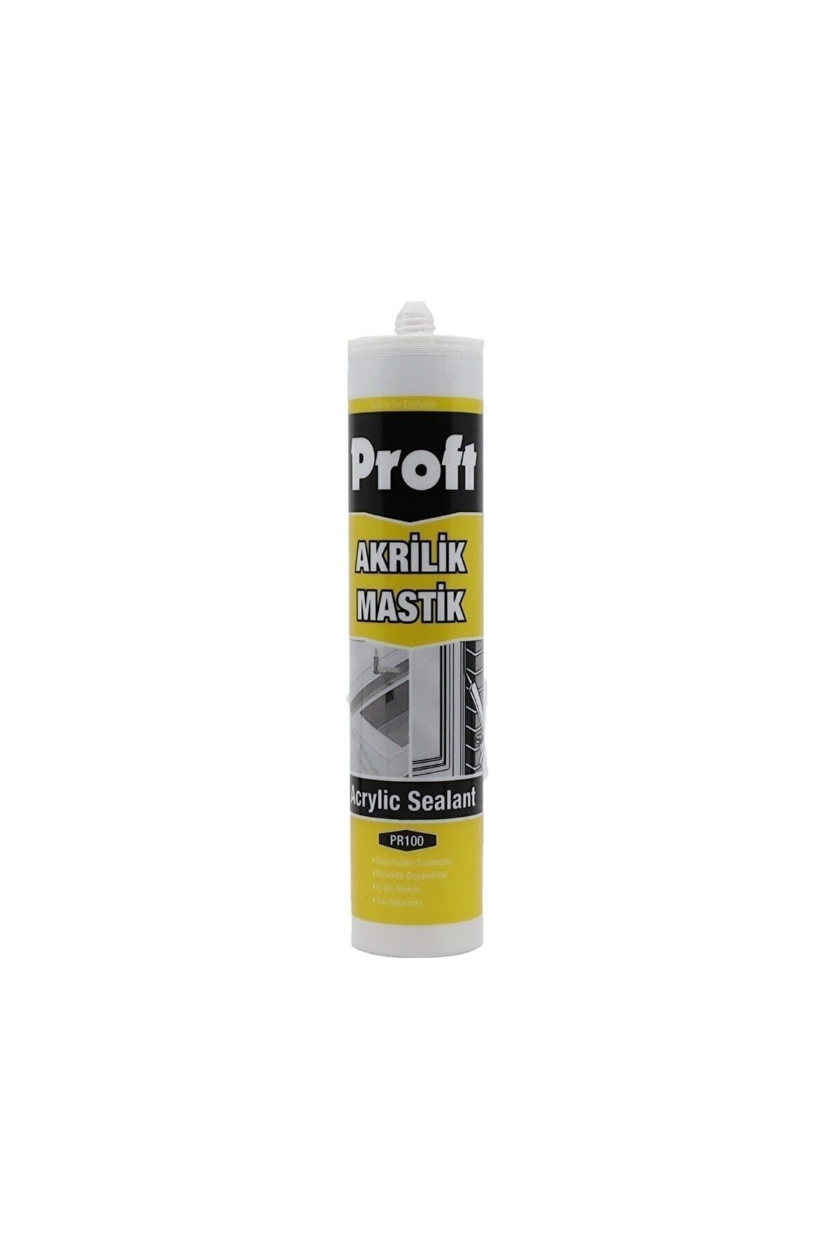 5 Adet Proft Pr100 Akrilik Mastik 450 Gr Beyaz