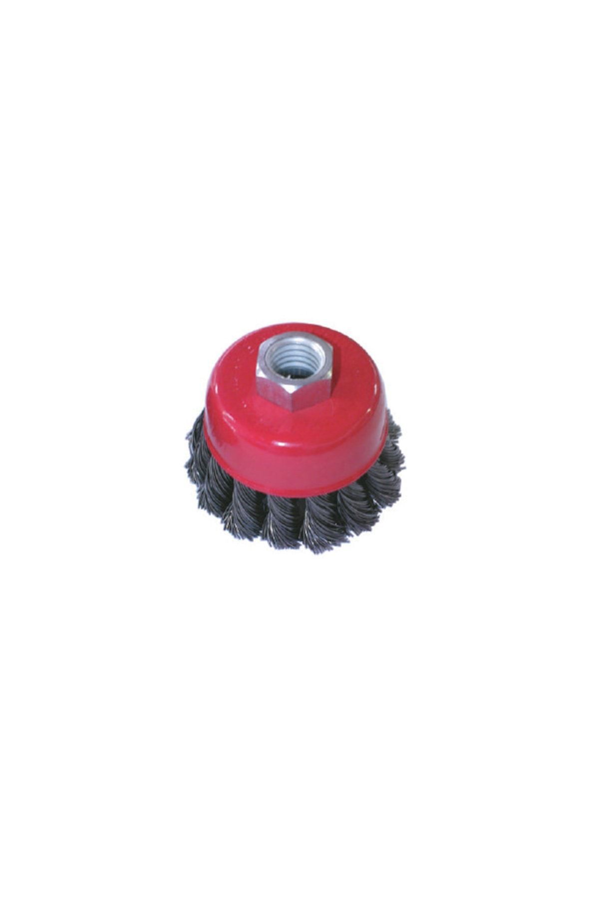 Vidalı Burma Çanak Tel Fırça 65 mm