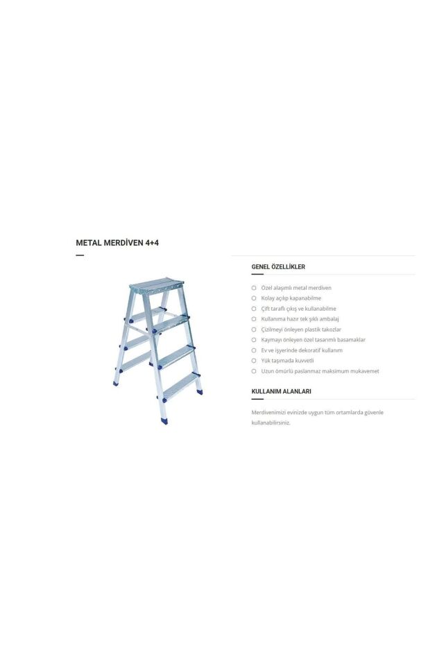 Saraylı 4 4 Çift Çıkışlı Metal Merdiven 1204