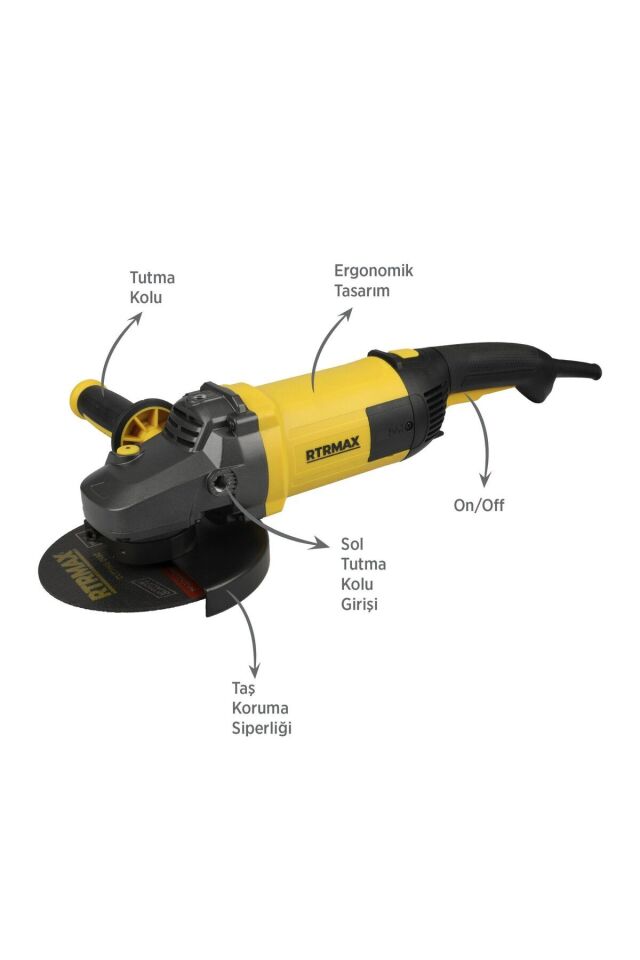 Rtm1180 Büyük Taşlama Makinası 180 Mm 2300 W