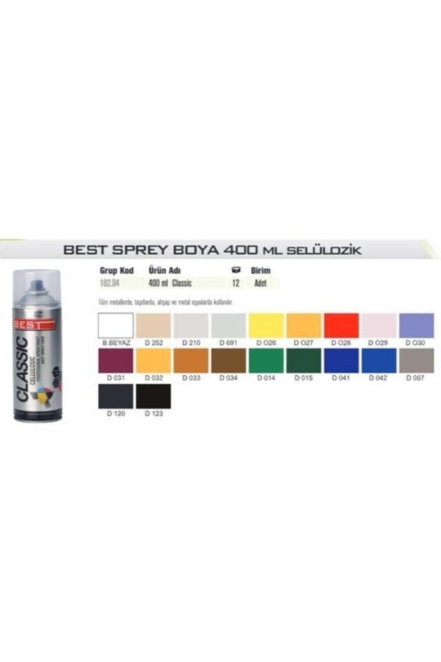 Classic Selülozik Profesyonel Sprey Boya 400 Ml- Buzdolabı Beyaz