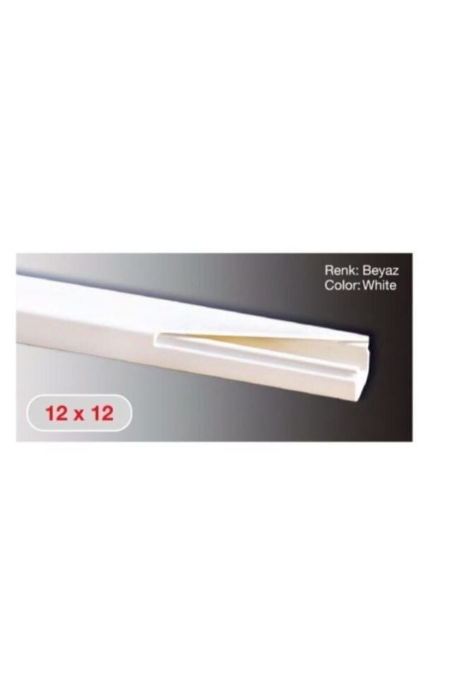12x12 Yapışkanlı Kablo Kanalı 2mt * 5 Adet