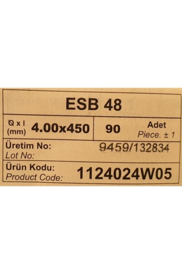Bazik Elektrod Esb 48 4,00mm 1 Paket 90 Adet