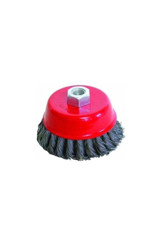 65 Mm Burgulu Çanak Tel Fırça Matkap Daire Fırça